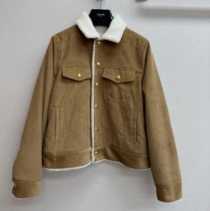 CELINE Autumn-Winter New Chestnut Shearling Coat - Effortless Elegance